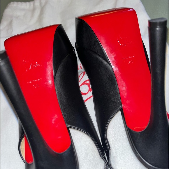 Christian Louboutin Slingback Platform Heels - Picture 7 of 9